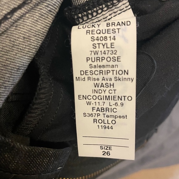 Lucky brand black jeans size 26 - Picture 3 of 3